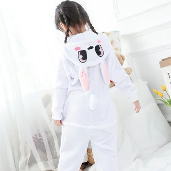 Kigurumi Pijama Tavşan Çocuklar İçin Bebek Kız Pijama Erkek Pijama Hayvan Anime Onesie Çocuk Kostüm Tulum