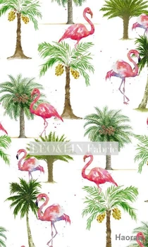 LEO & LIN Hindistan Cevizi Flamingo Şifon Öklid Iplik Hava Tabakası Diğer Polyester Elyaf Dijital Baskı Nokta Kumaşlar 50 cm