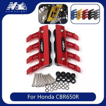Logo ile 5 Renkler Honda CBR650R cbr650r Motosiklet Aksesuarları CNC Alüminyum Ön Çamurluk Anti-Damla Slider Koruyucu Kapak