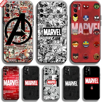 Marvel Logo Avengers Xiaomi Redmi İçin Not 10T 5G telefon kılıfı 6.5 İnç Yumuşak Silikon Coque Kapak Siyah Funda Thor Kaptan Amerika
