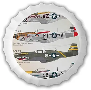 Michelle Crosso Şişe Kapakları Metal Tabelalar Cafe Bira Bar Dekorasyon Plat P-51 Fighter Mustang Vintage Retro Tarzı Bira Kap Duvar