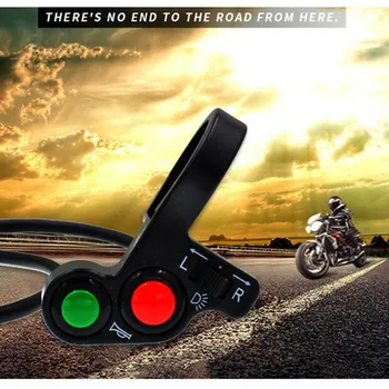 Motosiklet gidonu Anahtarı Elektrikli Bisiklet Scooter Boynuz Dönüş Sinyalleri On / Off Düğmesi ışık anahtarı