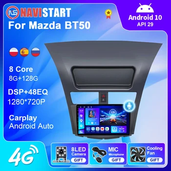 NAVİSTART 128G Araba Radyo Mazda BT50 2012-2018 Autoradio Multimedya Video Oynatıcı Navigasyon GPS 2 Din 2 din Carplay BT Hiçbir DVD