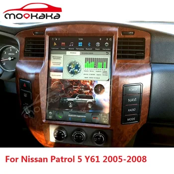 Nissan Patrol için 5 Y61 2005 - 2008 Android 9.0 128G Araba Multimedya Oynatıcı Tesla Tarzı Radyo GPS navigasyon başkanı Ünitesi Stereo PX6
