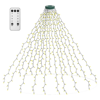 Noel ağacı ışıkları 400 LED Noel ışıkları 8 ışık modu ile 6.6 FT X 16 beyaz ABD Plug
