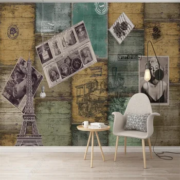 Nostaljik Monroe Damga ahşap pano Özel Fotoğraf Duvar Kağıdı Ev Dekor Duvar 3D duvar kağıdı yatak odası dekoru Kendinden yapışkanlı Duvar Kağıdı
