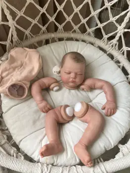 NPK 20 inç Yeniden Doğmuş Bebek Kiti Gerçekçi Yumuşak Dokunmatik DIY Zaten Boyalı Bebek Parçaları Sevimli Doğum Günü Yılbaşı Hediyeleri Yeniden Doğmuş Bebek Oyuncak