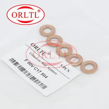 ORLTL 30 Adet Common Rail Yakıt Enjektörleri Bakır Yıkayıcılar F00VC17504 F 00V C17 504 Boyutu: 7.1 * 15 * 2mm F00V C17 504 Kalınlığı 2mm
