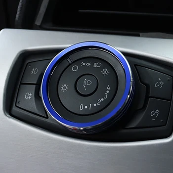 Otomobil Merkezi Kontrol Paneli Far Ayar Düğmesi Halka 2015-2020 Ford Mustang Aksesuarları İç Modifikasyonu