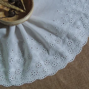 pamuklu kumaş cut out nakış kuşgözü kenar dantel 18cm giysi aksesuarı ev tekstili masa perde trim elbise şerit vintage DIY