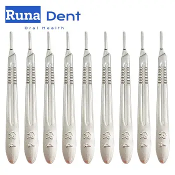 Paslanmaz Çelik Diş Neşter Kolu Uygundur 3 # 4 # Kalınlaşmış Bıçak Tutucu Diş İmplant Aracı