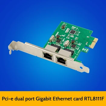PCIE X1 RTL8111F Çift Bağlantı Noktalı Gigabit Ethernet Kartı 8111F ASM1082E Yonga Seti Filtresi PCIE Bilgisayar 1000M Ağ Kartı