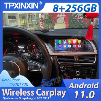 Qualcomm 8 Çekirdekli Android Araba Multimedya Oynatıcı Audi A4 B8 09 -16 IPS Dokunmatik Ekran 8-128GB Carplay BT GPS Navi Radyo Kafa Ünitesi
