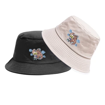 Rahat Balıkçı Şapka Jojo'nun Tuhaf Macera Kova Şapka Teenger Boonie Şapka Açık Kap Yaz güneşlikli kep plaj şapkası hip hop şapka
