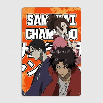 Samurai Champloo Ekip Metal Burcu Kulübü Ev Kulübü Bar Oluşturmak Plaklar Tabela Posteri
