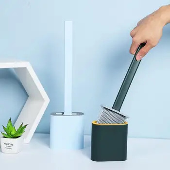 Silikon Tuvalet Fırçası Devrimci Silikon Esnek Ölçeklenebilir Deformasyon Tuvalet Fırçası Tutucu İle Yıkama Fırçası Mutfak Eşyaları