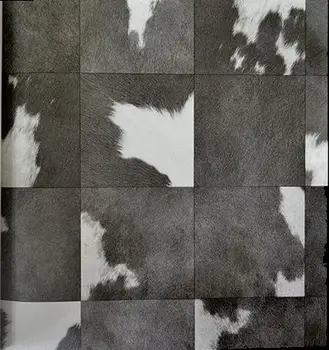 Siyah ve Beyaz Gri Hayvan Kürk Kabartmalı Blackground Duvar Kağıdı Ruloları Soyut Sanat Vinil