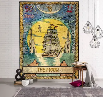 Tarot kartı psychedelic sahne ev dekorasyon sanat goblen hippi bohemian dekorasyon kehanet duvar asılı levhalar