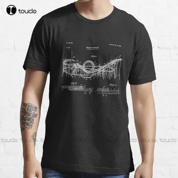 Vintage Ahşap hız treni Blueprint Gömlek-Çılgın Korkunç Trend T-Shirt Baba Gömlek noel hediyesi Yeni Popüler Xs-5Xl Unisex