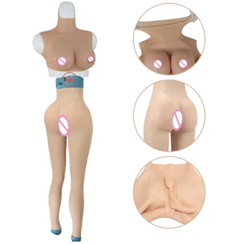 Yapay Cuerpo Silicona Hombre Sahte Göğüsler Bayan Büyük Memeli Yanlış Vajina Tüp Crossdresser Travesti Ladyboy
