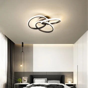 Yaratıcılık siyah / altın Modern LED tavan ışıkları oturma odası yatak odası yemek odası mutfak Plafonnier LED Deco tavan lamba aksesuarı
