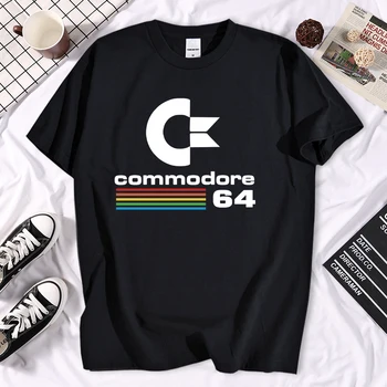 Yaz Yeni Commodore 64 T Shirt C64 SID Amiga Retro 8-bit Ultra Serin Tasarım Vinil Kısa Kollu Raglan tişört Erkek Giysileri 2021