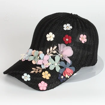 Yeni Bayanlar moda şapkaları Örme Aplike beyzbol şapkası Kadın Lüks Spor Kap