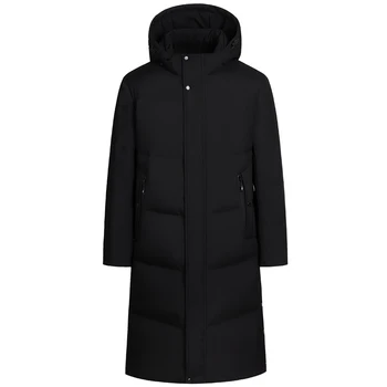 Yeni Moda Kış 90 % Beyaz Ördek Aşağı Ceketler Erkekler Kapşonlu Marka Siyah Uzun Parkas Erkekler Palto Kalın Sıcak Aşağı Palto Erkekler Ourwear