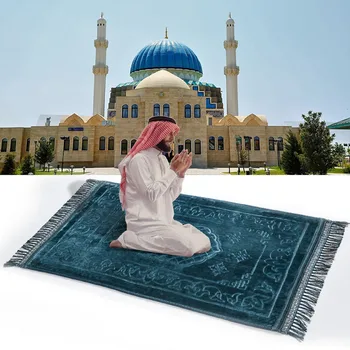 Yeni Müslüman Namaz Halı İslam Halı Müslüman Namaz tapis de priere İslam Örgülü Mat Retro Desen Eid Kilim Püskül Dekor battaniye