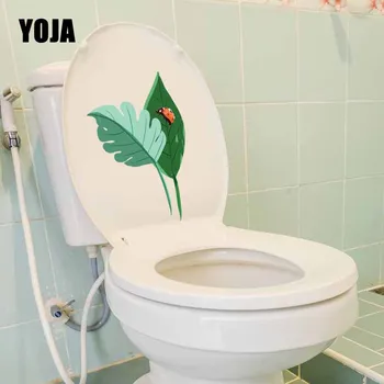 YOJA 15.1X23. 1CM Modern Sanat Oturma Odası Ev Dekor Duvar Sticker Tuvalet Çıkartması Yedi Yıldız Uğur Böceği Yaprakları T5-1079