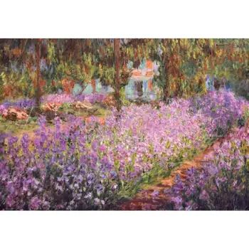 Yüksek Kaliteli Claude Monet Yağlıboya Bahçe At Giverny El Yapımı Tuval Kopyaları Modern Çiçek Sanat Hediye Duvar Dekor 24X36 İnç