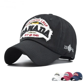 Yüksek kaliteli mektup Kanada 1945 akçaağaç nakış hip hop beyzbol şapkası unisex şapka rahat açık güneş şapkası retro ayarlanabilir şapka