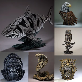 Çağdaş Hayvan Scul Hayvan Heykel Koleksiyonu Kaplan Büstü Kenar Sahneleri ev dekor hayvan figürleri ganesha heykelleri