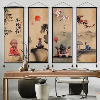 Çin Tarzı Kaydırma duvar resimleri Duvar Sanatı Asılı Dekorasyon Posterler Oturma Odası yatak odası dekoru Goblen