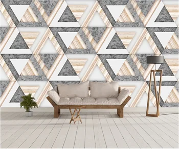 Özel küçük taze ve basit İskandinav geometrik çizgiler ışık lüks TV kanepe arka plan duvar kağıdı ev fotoğraf fotoğrafları
