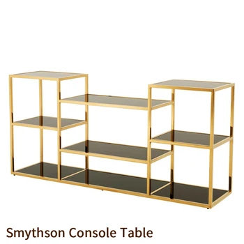 Özelleştirilmiş mobilya Smythson konsol masa Smisson giriş dolabı / ışık lüks koridor raf lobi masa