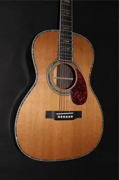 ücretsiz kargo profesyonel OOO gitar 12 fret katı sedir tek parça kafa yuvası açık mesnetli OOO45 halk akustik gitar