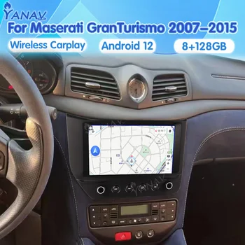 8G 128GB Araba Radyo Maserati GranTurismo GT GC 2007-2015 Otomatik Stereo Multimedya GPS Navigasyon Carplay 4G WIFI Kafa Ünitesi