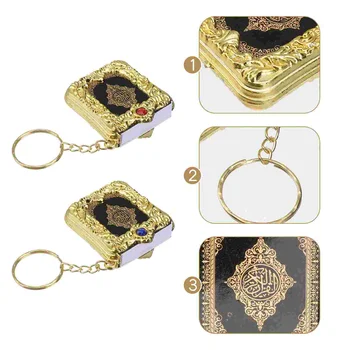 Dini Kitap Anahtarlık Kutsal İncil Anahtarlık Kur'an Kitap Süsleme Minyatür Kitap Anahtarlık Müslüman Anahtarlık