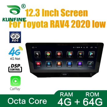 Tesla Ekran Octa Çekirdek 4GB RAM 64GB ROM Android araç DVD oynatıcı GPS Oynatıcı Deckless Araba Stereo Toyota İçin RAV4 2020 temel Sürüm Radyo